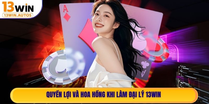Quyền lợi và hoa hồng khi làm đại lý 13WIN