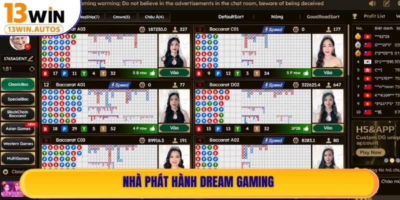 Nhà phát hành Dream Gaming